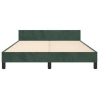 Bedframe zonder matras 140x190 cm fluweel donkergroen - thumbnail