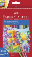 Faber Castell FC-114437 Aquarelpotloden + Slijper en Penseel 36 Stuks - thumbnail