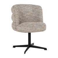 Richmond Draaibare Eetkamerstoel 'Chadwick' Geweven stof, kleur Beige - thumbnail