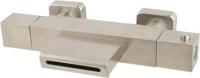 Badkraan Wiesbaden Rombo Waterval Thermostatisch Vierkant RVS - thumbnail