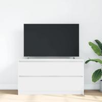 Tv-meubel 100x35x54 cm bewerkt hout wit - thumbnail