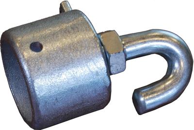 BÜNTE eindstuk borststang end piece with hook zinced