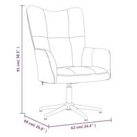 Relaxstoel met voetenbank fluweel blauw - thumbnail