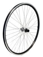 Kgs achterwiel 28 inch (622) zwart-zilver cassette 8-9 speed uitval - thumbnail