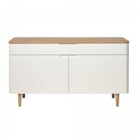 Nordic Home Rune dressoir - 140 cm - eikenhout -naturel|wit - thumbnail