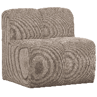 WOOOD Eetkamerbank 'Mojo' Geweven Rib, 84cm, kleur Donker Zand - thumbnail