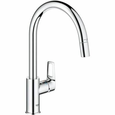 Grohe Start Loop Keukenkraan - 1-gats - hoge draaibare uittrekbare uitloop- voorsprong 21.5cm - open greep - chroom 30556000 Grohe Start Loop Keukenkraan - 1-gats - hoge draaibare uittrekbare uitloop- voorsprong 21.5cm - open greep - chroom 30556000