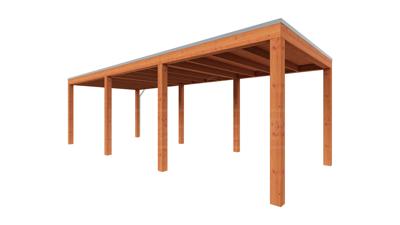 Trendhout Overkapping Palermo 780x310 cm- Plat dak- Hout- Trendhout