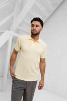 Project X Paris Preppy Texturé Polo Heren Geel - Maat M - Kleur: Geel | Soccerfanshop - thumbnail