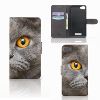 Telefoonhoesje met Pasjes Wiko Lenny 2 Britse Korthaar - thumbnail