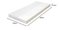 Matras 7 Zone 10 cm PU-schuim H2 H3 160x200 cm - thumbnail