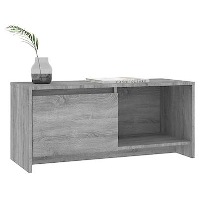 Tv-meubel 90x35x40 cm bewerkt hout grijs sonoma eikenkleurig
