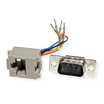 ROLINE DB9 male-RJ45 female 8P/8C 8 aders., zilver ROLINE DB9 male-RJ45 female 8P/8C 8 aders., zilver