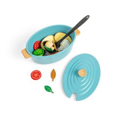 Bigjigs houten stoofpannen speelset, 17dlg.