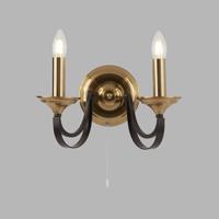 Searchlight Klassieke wandlampBelfry Brons met goud - 1842-2BZ - thumbnail