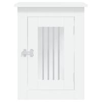 Hondenbench 45x62x59 cm bewerkt hout wit - thumbnail