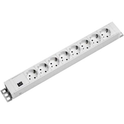 Bachmann 333.001 19 inch Stekkerdoos voor patchkast 1 HE Geaarde contactdoos Wit Bachmann 333.001 19 inch Stekkerdoos voor patchkast 1 HE Geaarde contactdoos Wit