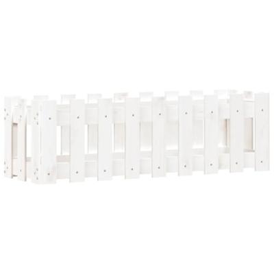 Plantenbak verhoogd hekontwerp 100x30x30 cm grenenhout wit Plantenbak verhoogd hekontwerp 100x30x30 cm grenenhout wit