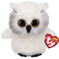 TY beanie boos knuffel uil austin 15 cm - thumbnail