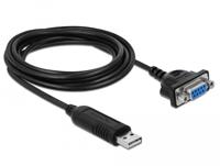 DeLOCK 66281 video kabel adapter 1,8 m RS-232 USB Type-A Zwart - thumbnail