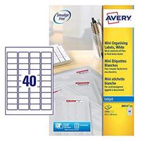 Etiket Avery J8654-25 45.7x25.4mm wit 1000 etiketten - thumbnail