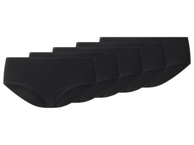 esmara Set van 5 dames hipsters - Plus size (Zwart, 3XL (56/58))