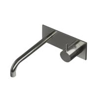 Hotbath Cobber 2-gats inbouw wastafelkraan 25cm met plaat verouderd ijzer - thumbnail