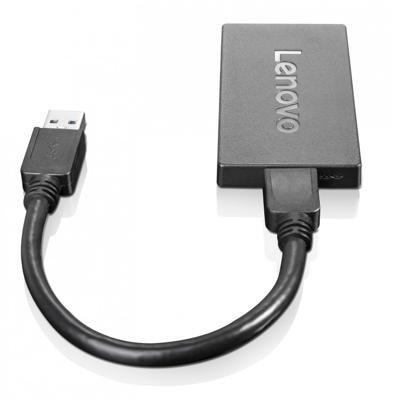 Lenovo 4X90J31021 USB 3.2 Gen 1 (USB 3.0) Adapter [1x USB 3.2 Gen 1 stekker A (USB 3.0) - 1x DisplayPort bus] Zwart 0 m