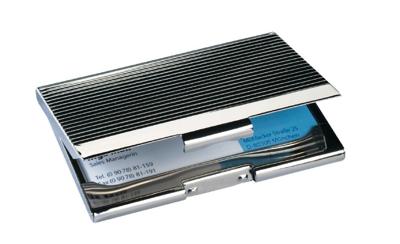 Sigel SI-VZ130 Visitekaartetui Chroom Voor Kaarten Tot 90x55mm
