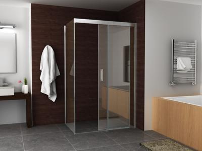 Side zijwand voor Puerta en Slide nisdeur 800 x 2000 x 8 mm nano helder glas/chroom Side zijwand voor Puerta en Slide nisdeur 800 x 2000 x 8 mm nano helder glas/chroom