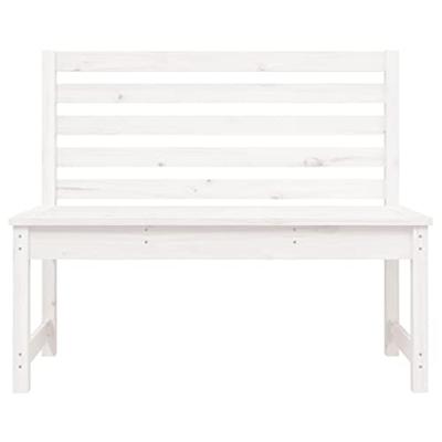 Tuinbank 109 cm massief grenenhout wit