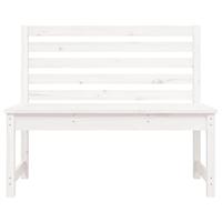 Tuinbank 109 cm massief grenenhout wit - thumbnail