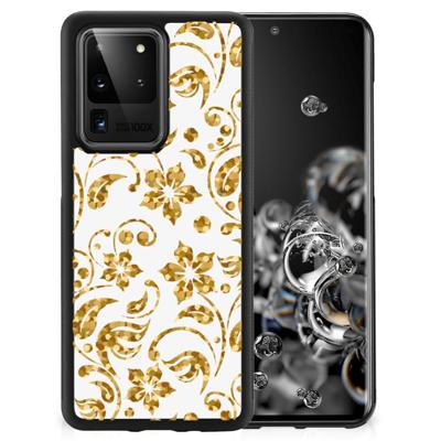 Samsung Galaxy S20 Ultra Skin Case Gouden Bloemen