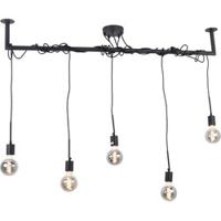 Urban Interiors Hanglamp 'Bar' 5-lamps, kleur Zwart - thumbnail
