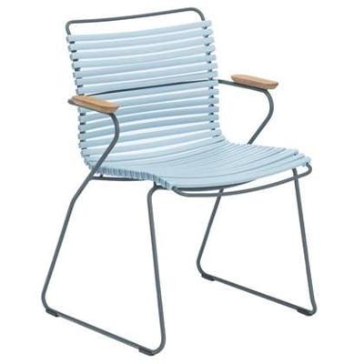 Houe Click Dining tuinstoel met arm Dusty Light Blue