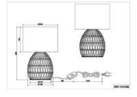 Trio Schemerlamp Rike met rotan R51131036 - thumbnail