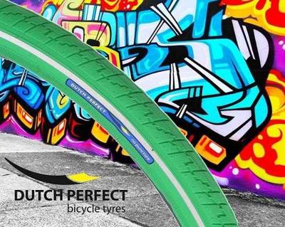 Dutchperfect Buitenband dutch perfect 28 x 1.40" / 40-622mm anti-lek - groen met reflectie
