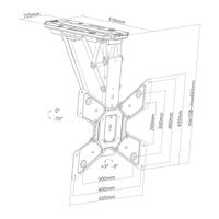Muursteun voor tv met arm TM Electron 23"-55" 30 Kg - thumbnail