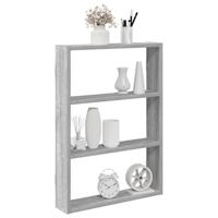 Wandschap 43x9x60 cm bewerkt hout grijs sonoma eikenkleurig - thumbnail