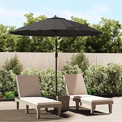 VidaXL Parasol met aluminium paal 270 cm antraciet VidaXL Parasol met aluminium paal 270 cm antraciet