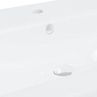VidaXL Inbouwwastafel met kraan 81x39x18 cm keramiek wit - thumbnail