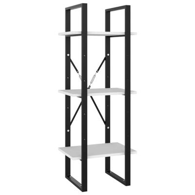 VidaXL Boekenkast met 3 schappen 40x30x105 cm bewerkt hout wit