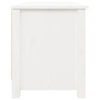 VidaXL Schoenenbank 110x38x45,5 cm massief grenenhout wit - thumbnail