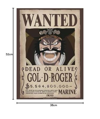 Poster One Piece - Wanted Gol D. Roger 38x52cm Poster One Piece - Wanted Gol D. Roger 38x52cm