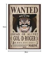 Poster One Piece - Wanted Gol D. Roger 38x52cm - thumbnail