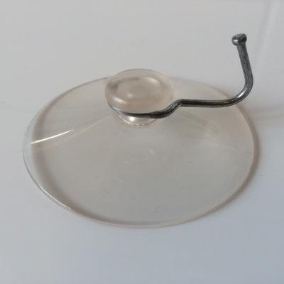 Zuignap transp 60 mm met haak 100st