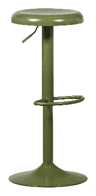 WOOOD Verstelbare Barkruk 'Isaac' kleur Warm Groen (zithoogte 61-81cm)