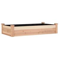 Plantenbak verhoogd met voering 120x60x25 cm massief vurenhout - thumbnail