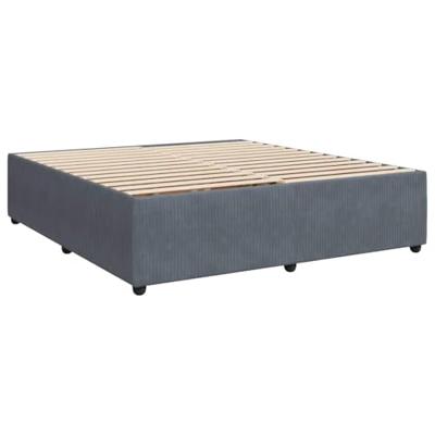 Boxspring met matras fluweel donkergrijs 200x200 cm
