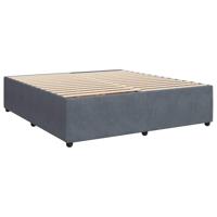 Boxspring met matras fluweel donkergrijs 200x200 cm - thumbnail